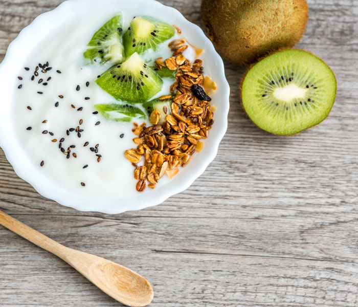 Crema “Budwig” al fresco di kiwi