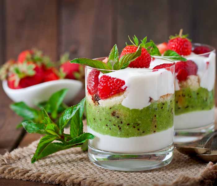 Dolcezza di Kiwi e fragole