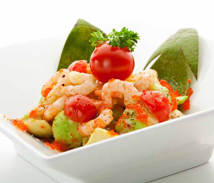 Insalata al profumo di mare in salsa di kiwi