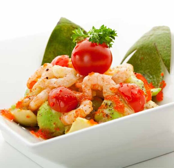 Insalata al profumo di mare in salsa di kiwi