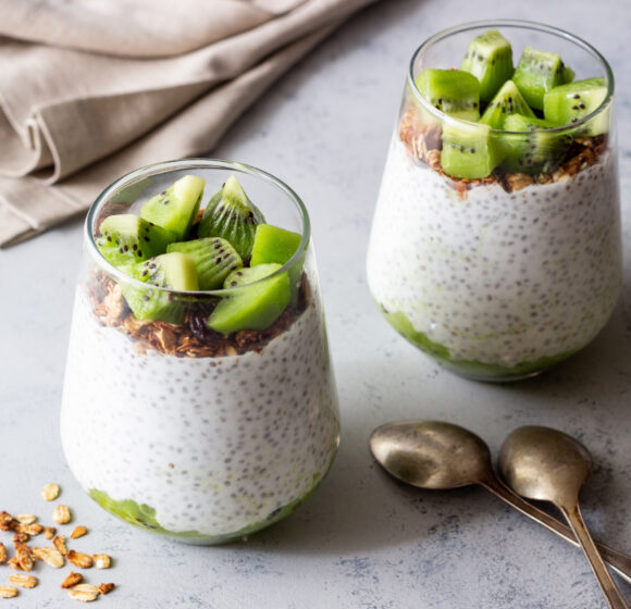 Chia Pudding al kiwi verde